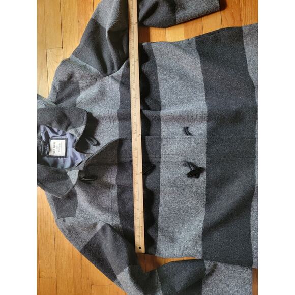 OLD NAVY Women Coat Jacket XXL Black Grey Zipper Stripe Hooded Two Pockets - Picture 5 of 8